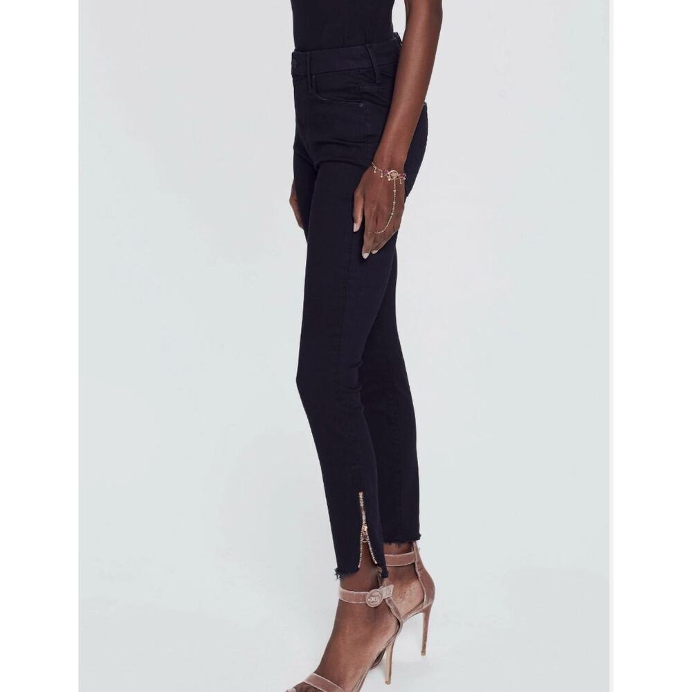 Mother The Stunner Double Zip Ankle Step Fray Not Guilty 25 Edgy Minimalist Chic